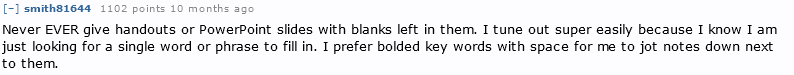 PowerPoint slides with blanks