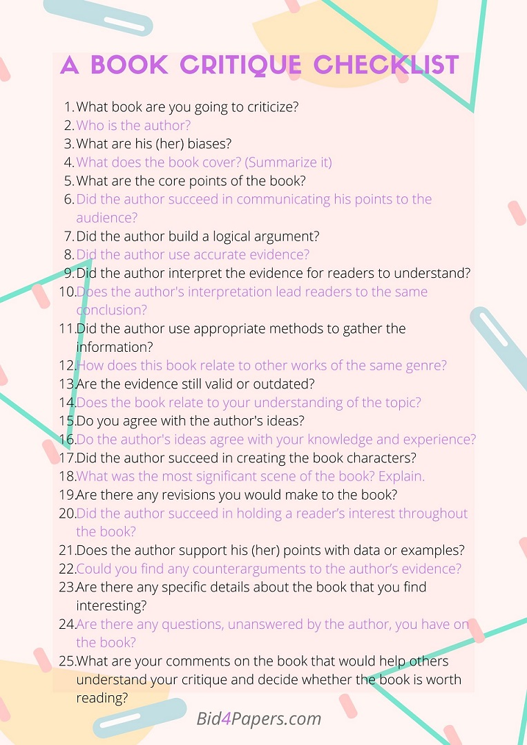 book-critique-checklist