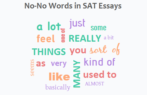 words to avoid in sat essay