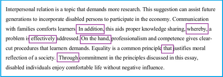 words linked to thesis