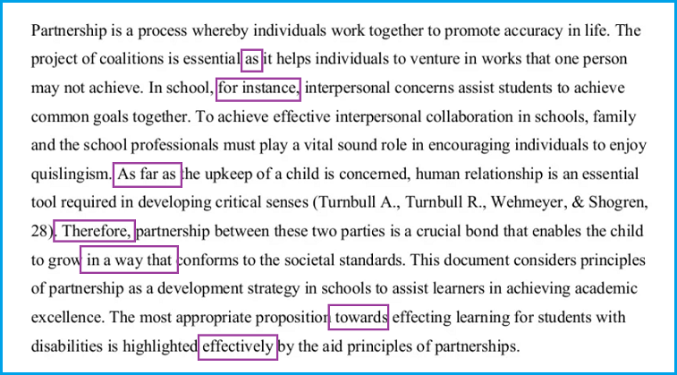 linking words thesis